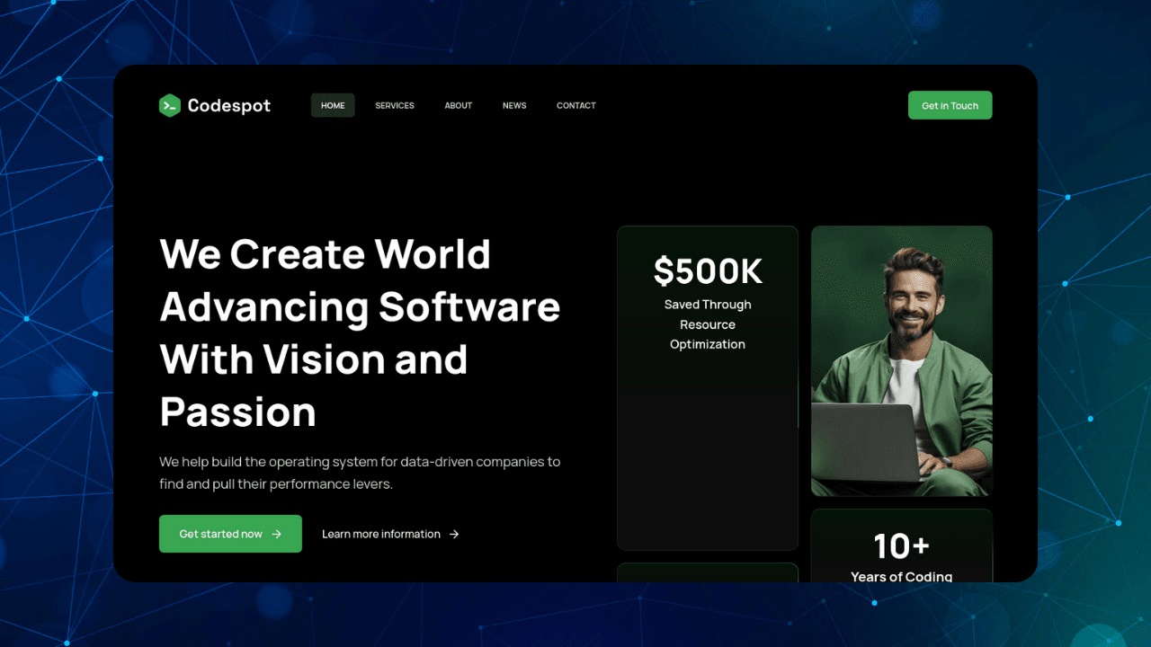 Codespot - Website untuk Software Agency | Nomaden Lab